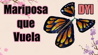 TUTORIAL DIY COMO HACER UNA MARIPOSA DE PAPEL QUE VUELA DE VERDAD MANUALIDAD [upl. by Mccully454]