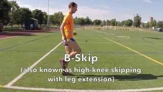 B Skip Running Form Drill Demonstration [upl. by Karia]