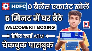 HDFC Bank Zero Balance Account hdfc welcome kit unboxing [upl. by Zumwalt422]