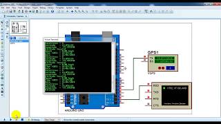 Arduino with GPS module Proteus simulation [upl. by Skill]