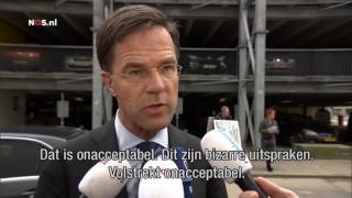 Rutte uitspraken Erdogan onacceptabel [upl. by Romain477]