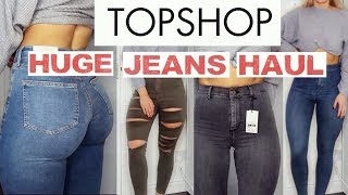 THE MOST FLATTERING TOPSHOP JEANS  HUGE TRY ON HAUL [upl. by Aleksandr]