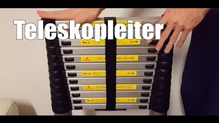 Teleskopleiter Test  Stepomax Teleskopleiter 380 Meter mit Tragetasche [upl. by Terrilyn]