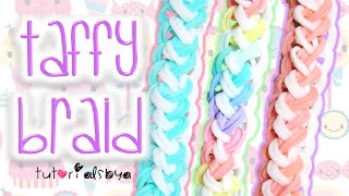 NEW Taffy Braid Rainbow Loom Bracelet Tutorial  How To [upl. by Disini]