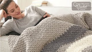 Crochet Hibernation Blanket Pattern  EASY  The Crochet Crowd [upl. by Hazlett458]