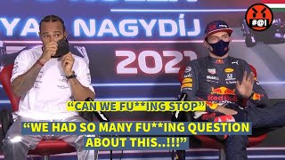 Max Verstappen SHOUTS at Reporter after question about Silverstone Crash  Lewis Hamilton got SCARED [upl. by Lrae]