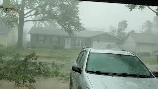 derecho storm cedar rapids ia part 1 church roof explodes [upl. by Packston]