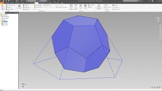 Dodecahedron 2 extrusions  Autodesk Inventor [upl. by Av]