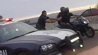 Police VS Motorcycle BUSTED By ANGRY COP Bike CAUGHT Running From The Cops Biker Gets ARRESTED Video [upl. by Mercie]