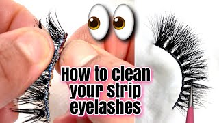 HOW TO CLEAN STRIP EYELASHES AND MAKE THEM LAST [upl. by Reeves]