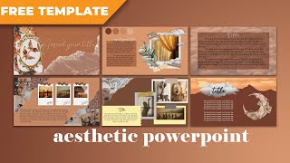 How to Make Aesthetic Powerpoint Design  FREE TEMPLATE [upl. by Ducan]