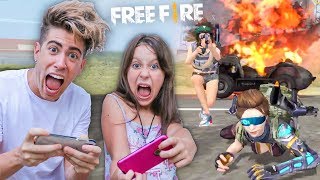 JUGANDO FREE FIRE CON MI HERMANITA DE 10 AÑOS ÉPICO [upl. by Aettam]