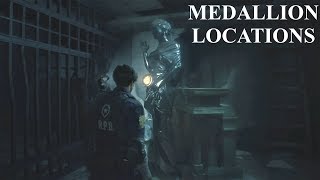 Resident Evil 2 Remake The Goddess Statue  Medallion Locations [upl. by Dnar]