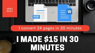 How To Convert PDF To Word  Easy way to convert PDF Into Word  Upwork Tutorial For Beginners [upl. by Dowzall]