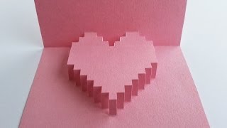 TUTORIAL bigliettino con CUORE 3D [upl. by Edana383]