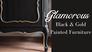 Glamorous Painted Furniture  Black And Gold Painted Furniture [upl. by Aley]