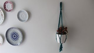 Plantenhanger maken met macramé basisbeginner [upl. by Ybreh]