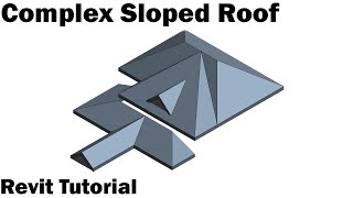 Revit Tutorial  Complex Sloped Roof [upl. by Akerehs347]