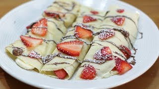 How to Make Crepes Easy Homemade Crepe Recipe Short Version [upl. by Hamner656]