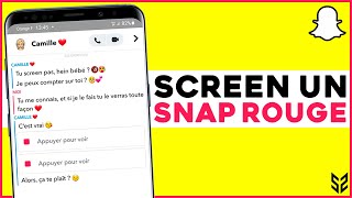 COMMENT SCREEN UN SNAP ROUGE SANS SE FAIRE VOIR SUR ANDROID  TUTO [upl. by Gaughan915]