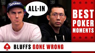 FAILED BLUFFS how to induce a BLUFF ♠️ Best Poker Moments ♠️ PokerStars [upl. by Caffrey]