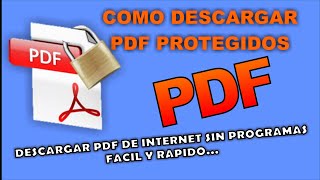 Como descargar pdf protegidos de Internet sin programas [upl. by Aineval210]