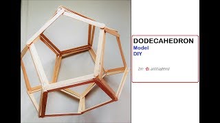 Platonic Solid Dodecahedron Model Popsicle Sticks [upl. by Giwdul]