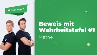 Aussagenlogik  Nachweis mit Wahrheitstafel  Beispiel 1 StudyHelp [upl. by Retepnhoj]