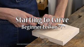 Starting To Carve  Beginner Lesson 7 [upl. by Eldredge988]