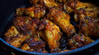 The BEST Air Fryer Baked Honey BBQ Chicken Wings EVER  Chicken Wing Recipes [upl. by Pepper993]