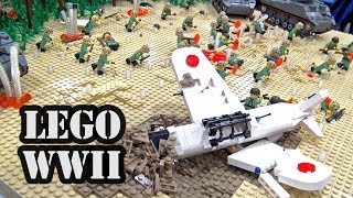 LEGO WWII Battle of Peleliu Airfield  BrickFair Virginia 2018 [upl. by Nnylidnarb]