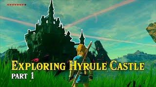 Zelda Breath of the Wild Hyrule Castle Exploration  Docks to Observation Room [upl. by Marleah571]