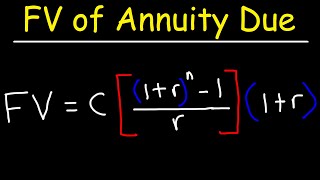 Annuities  How To Calculate The Future Value of an Annuity Due [upl. by Nessy]