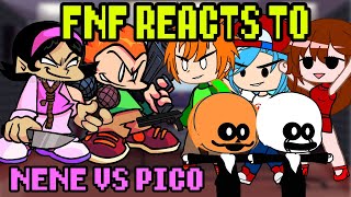 FNF reacts to Pico VS Nene  Friday Night Shootin  xKochanx [upl. by Bautram]