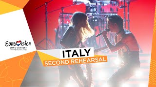 Måneskin  Zitti E Buoni  Second Rehearsal  Italy 🇮🇹  Eurovision 2021 [upl. by Aratehs93]