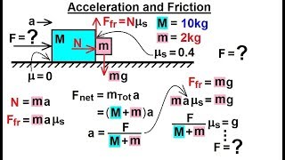 Physics 41 Newtons Laws Examples 1 of 25 Acceleration and Friction [upl. by Serena]