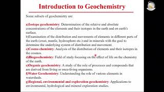 Introduction to Geochemistry [upl. by Nywnorb10]