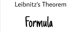 1 LEIBNITZS THEOREM  FORMULA  DIFFERENTIAL CALCULUS [upl. by Macdougall]