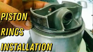 Installing Piston Rings Without Piston Ring Compressor Tool [upl. by Kral377]