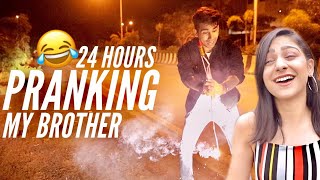 PRANKING MY BROTHER for 24 Hours  Rimorav Vlogs [upl. by Petrick]