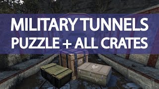 Military Tunnels Guide  THE PUZZLE  CRATES  SCIENTISTS  Rust 2018 [upl. by Yeltsew]