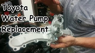 Toyota V6 GRFE  Water Pump Replacement [upl. by Pylle]