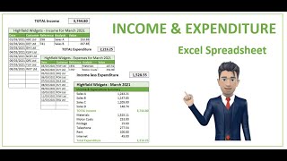 Income and Expenditure Spreadsheet  Step by Step instructions [upl. by Ahsiema]