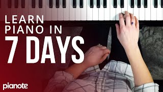 7 Days To Learning Piano Beginner Lesson [upl. by Holmann]