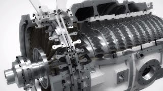 Siemens SGT750 gas turbine flythrough [upl. by Joris]