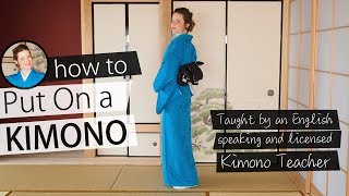 How to Put On a Kimono by Yourself  Taught by a Licensed Kimono Teacher [upl. by Ahtimat]