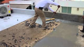 MICROTOPPING™ con SABAKRETE™ en techo de concreto [upl. by Anaeirb]