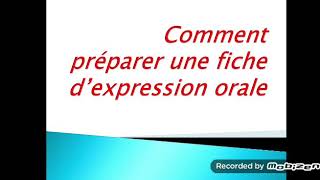 Comment préparer une fiche pédagogique dexpression orale [upl. by Imas]