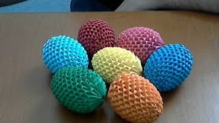 How to make 3d origami Easter egg [upl. by Lemraj322]