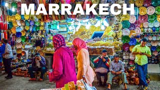 Marrakech Walk — Morocco Walking Tour 4K 60FPS HDR [upl. by Spieler]